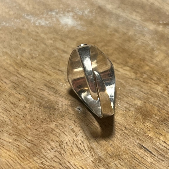 Blue Turquoise Filigree Adjustable 925 Sterling Silver Ring - Picture 8 of 12